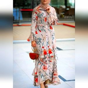 NWT Annah Hairiri Blush Floral Nina Modest Dress 18